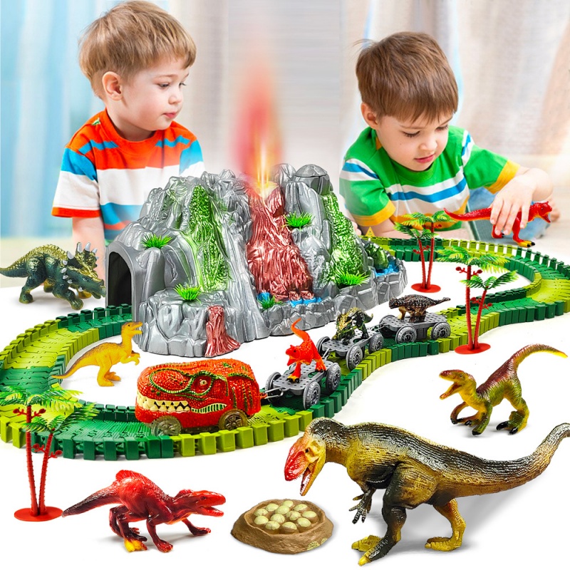 Volcano Experiment Kit - Magical Train Track Racing Toy Dinosaur