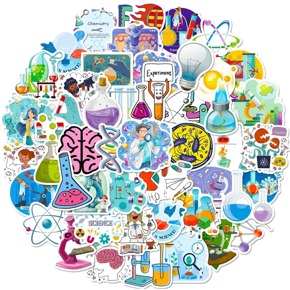 50PCS Cartoon Science Lab Stic - Kids Toys Vintage ulasan dan harga