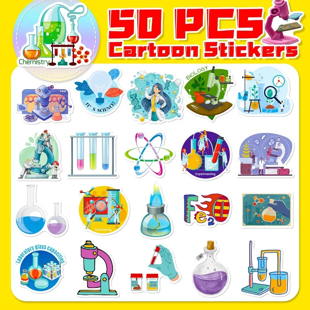 50PCS Cartoon Science Lab Stic - Kids Toys Vintage ulasan dan harga