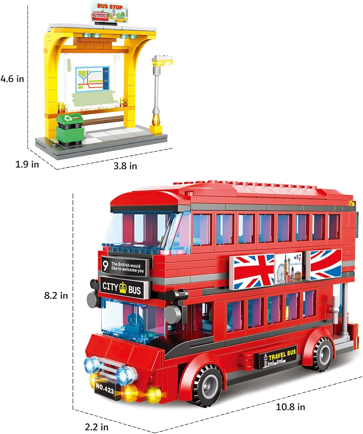 458PCS London Double Decker Bu - Kids Toys London ulasan dan harga