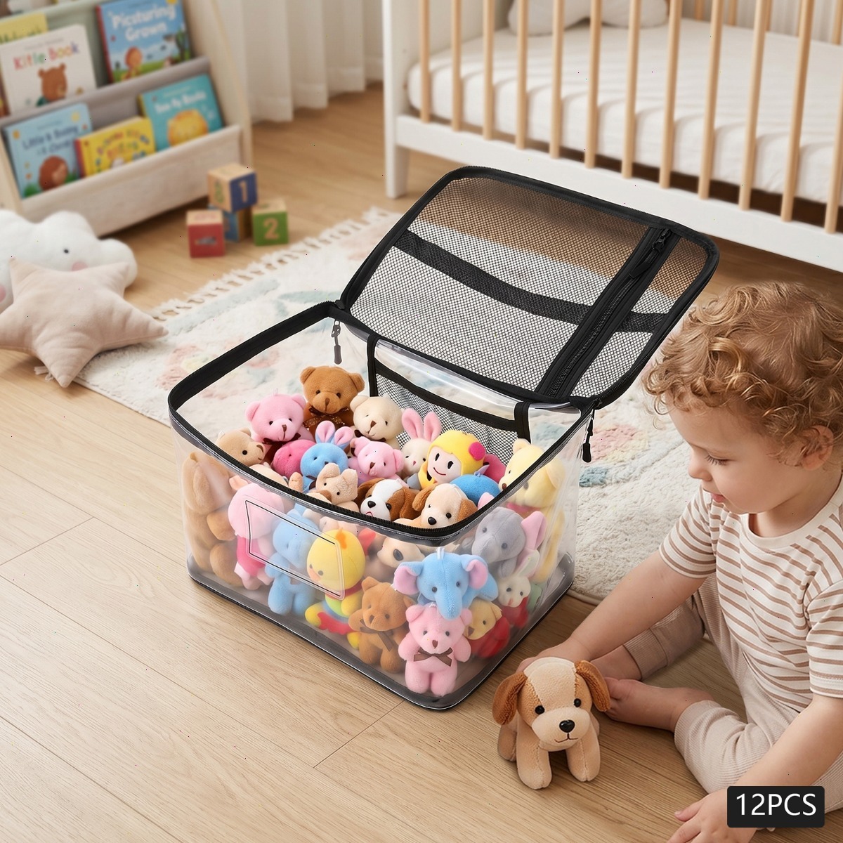 12pcs Toy Storage Box, Large C - Kids Zip Toys ulasan dan harga