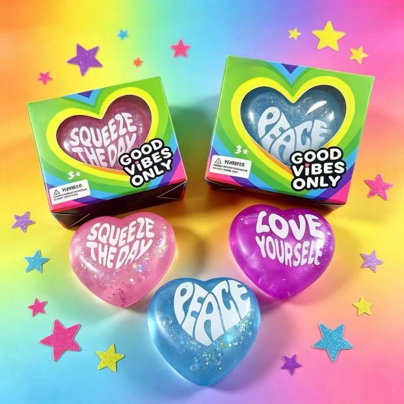1pcs Glitter Heart Shaped Sque - Kids Toys Quotes ulasan dan harga
