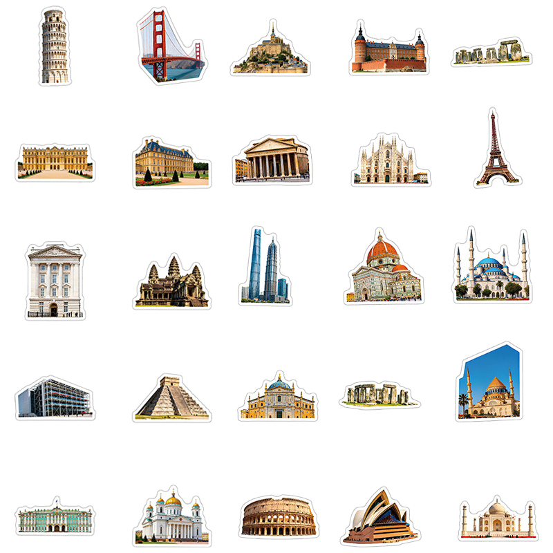 50PCS Famous City Landmark Tra - Kids Toys Vintage ulasan dan harga
