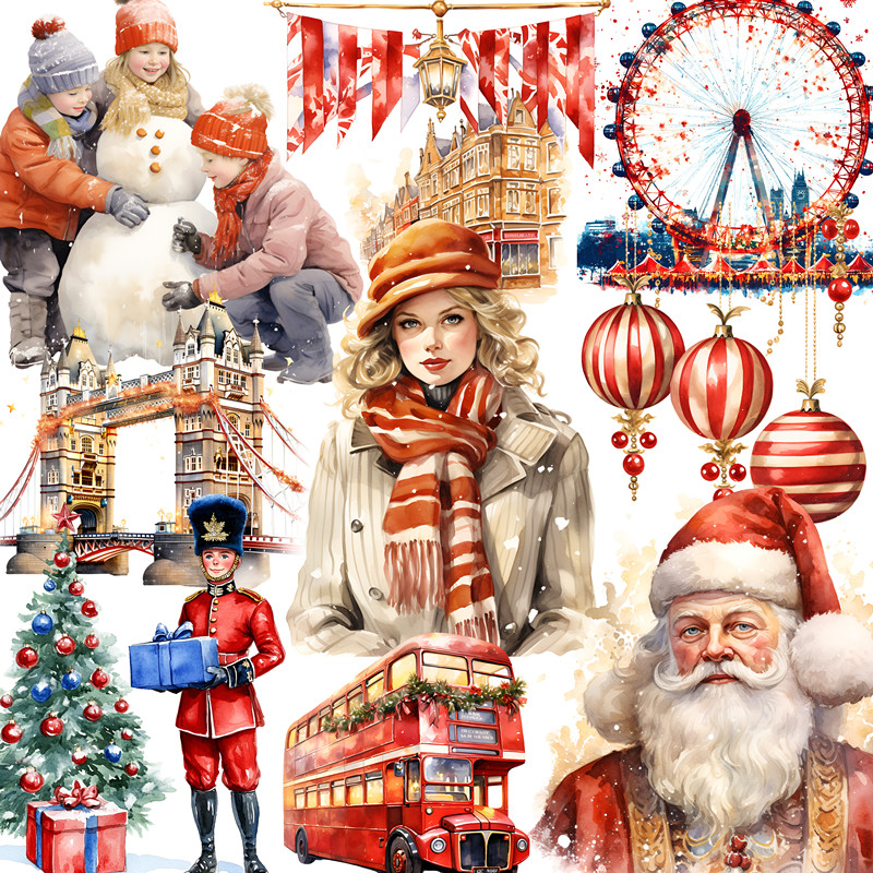 London Christmas Stickers Craf - Kids Toys London ulasan dan harga