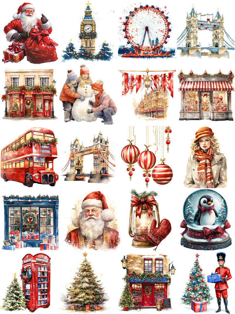 London Christmas Stickers Craf - Kids Toys London ulasan dan harga