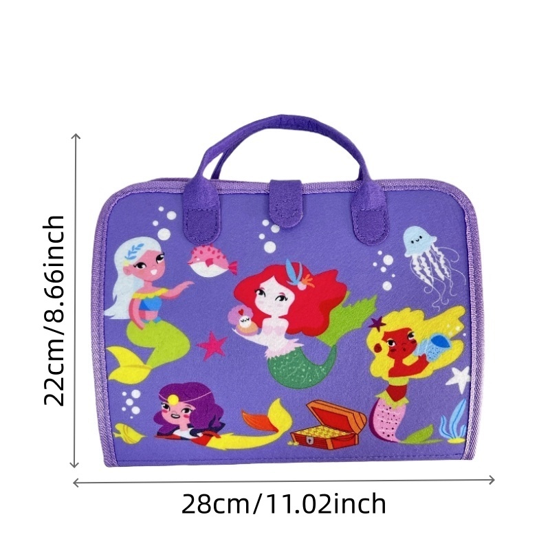 Mermaid Felt Quiet Busy Board  - Kids Zip Toys ulasan dan harga