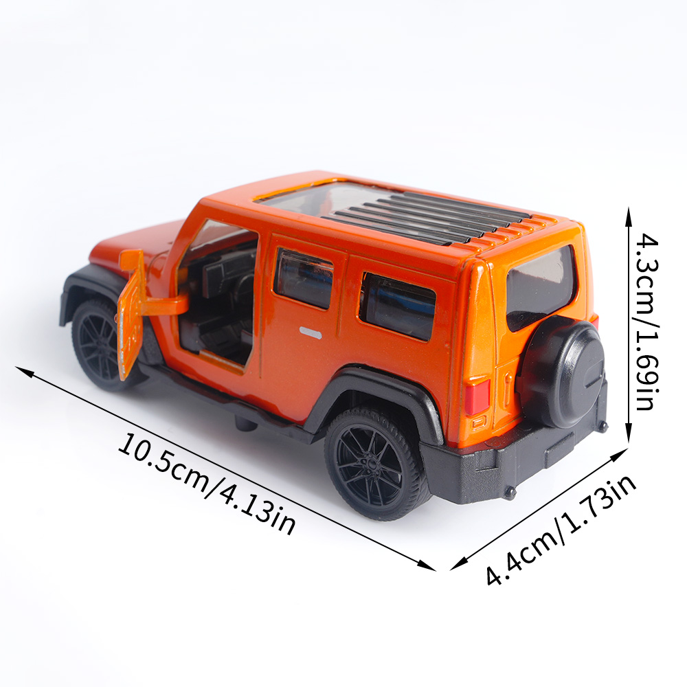 1:43 Orange Jeep Wrangler Die- - Kids Toys Jeep ulasan dan harga