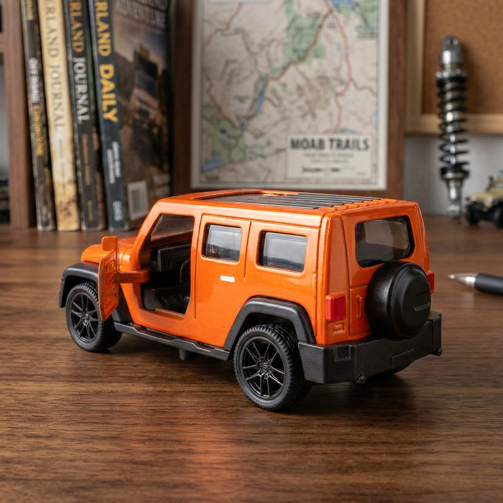 1:43 Orange Jeep Wrangler Die- - Kids Toys Jeep ulasan dan harga