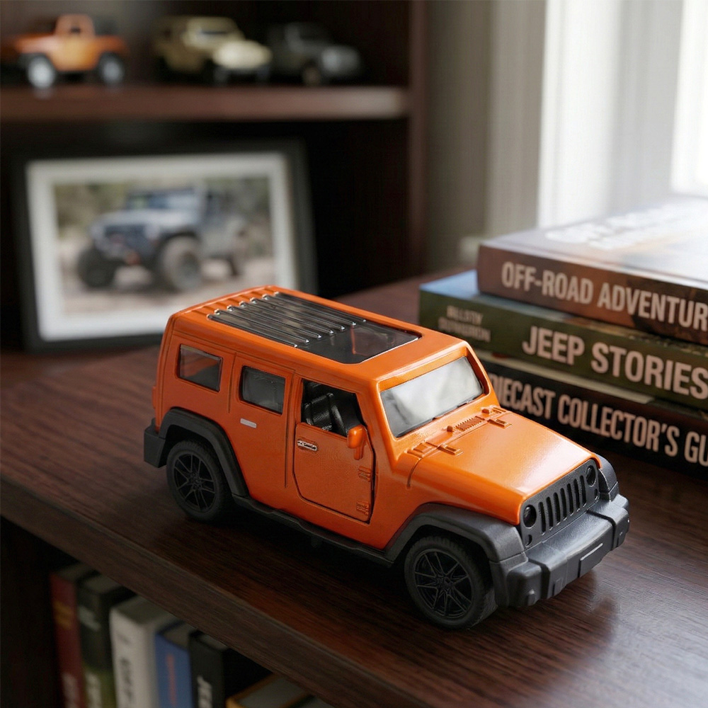 1:43 Orange Jeep Wrangler Die- - Kids Toys Jeep ulasan dan harga