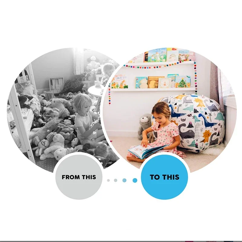 New Bean Bag Storage Stuffed A - Kids Zip Toys ulasan dan harga