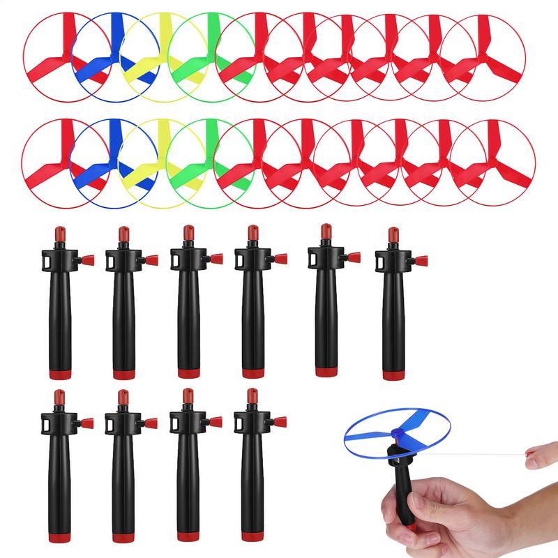 10 set Pull String Flying Disc - Kids Zip Toys ulasan dan harga