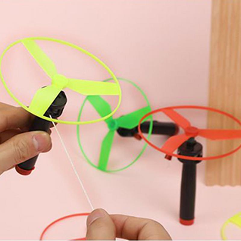 10 set Pull String Flying Disc - Kids Zip Toys ulasan dan harga