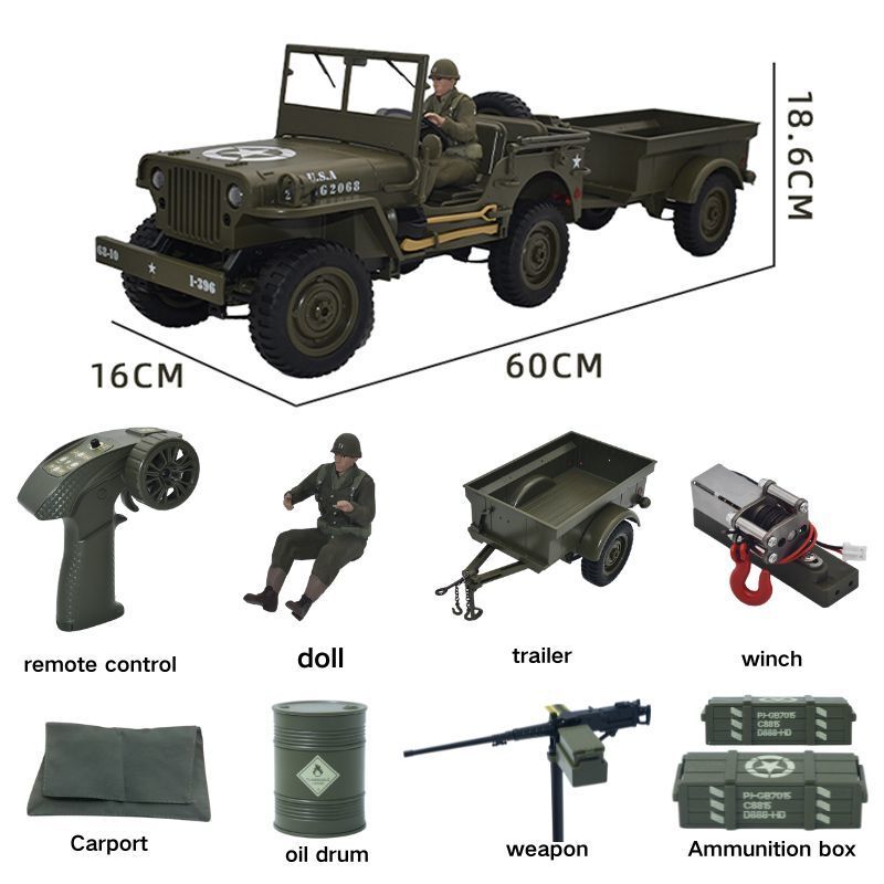 JJRC C8815 RC Car 1941 JEEP WI - Kids Toys Jeep ulasan dan harga
