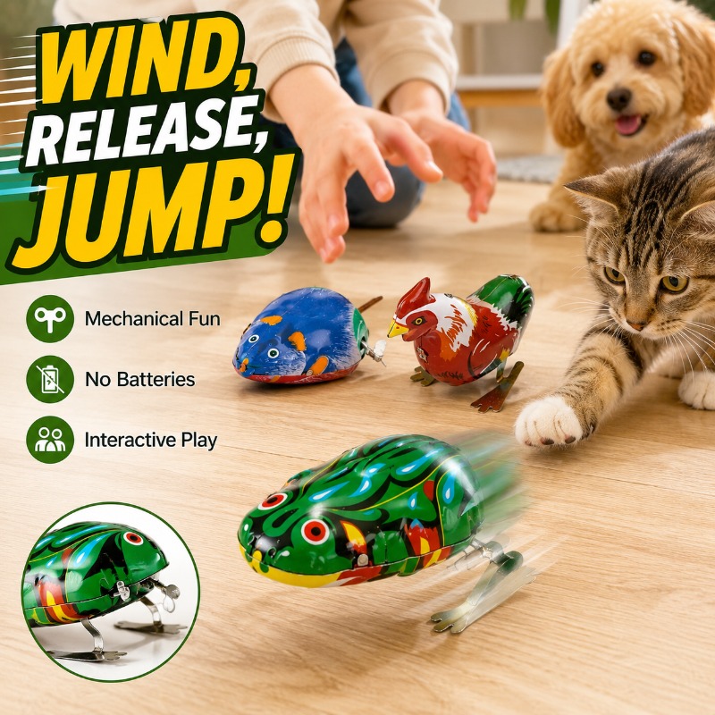 Traditional Wind Up Jumping Fr - Kids Toys Vintage ulasan dan harga