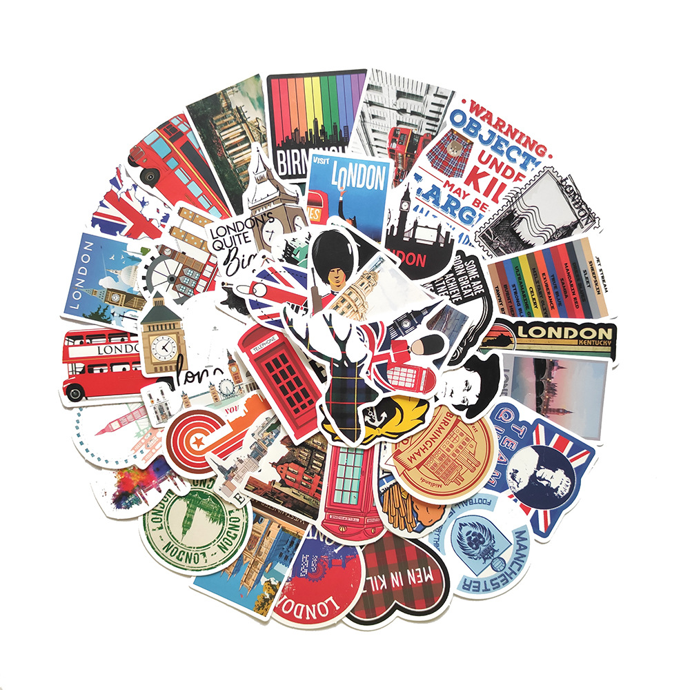 50pcs London England Stickers  - Kids Toys London ulasan dan harga
