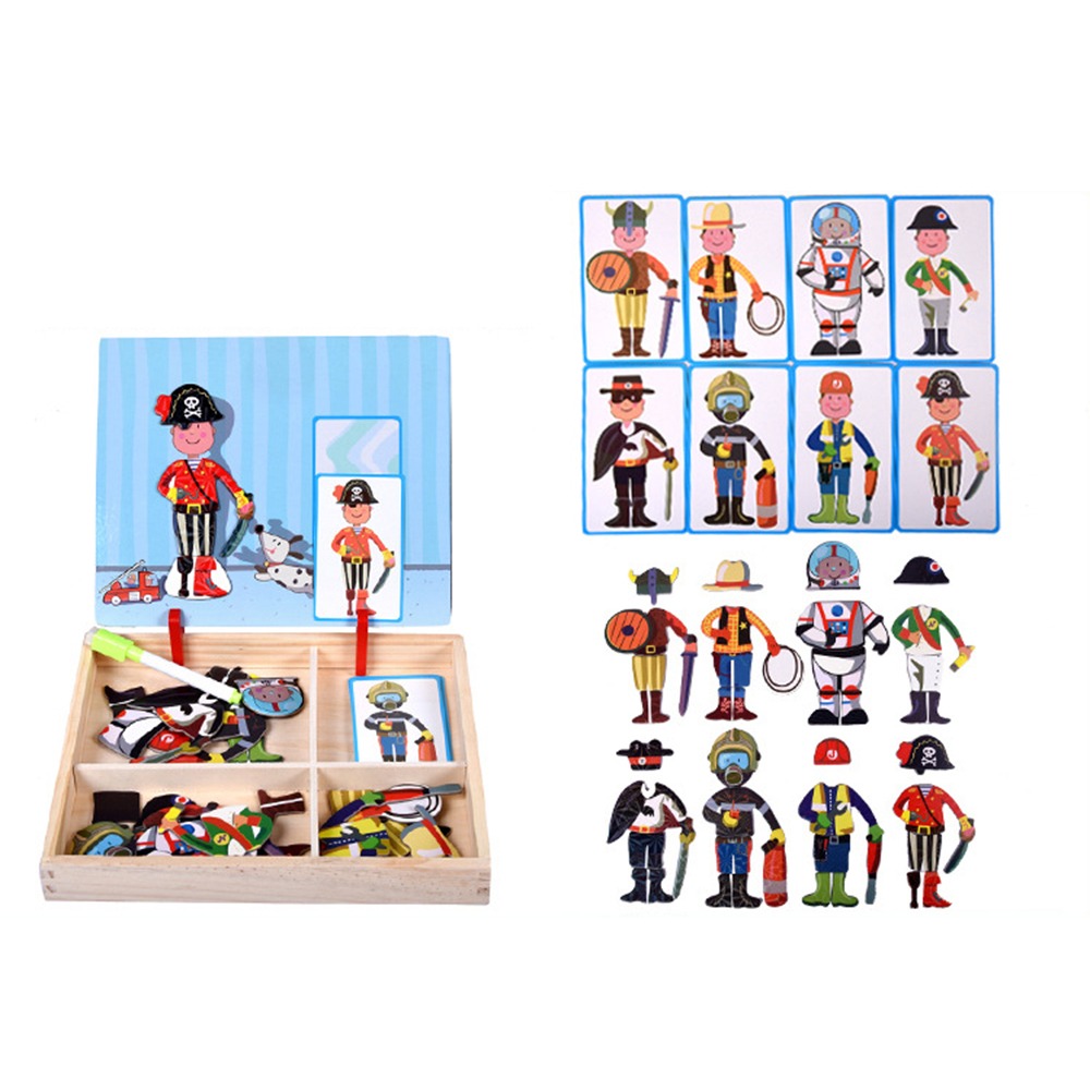 Wood Magnetic 3D Puzzles with  - Kids Toys Drawing Easy ulasan dan harga